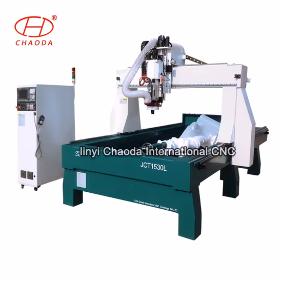 3D Wood Foam Sculpture Statue Figure Column CNC Carving Machine, 4 Axis 1530 CNC Router with 2.5m Rotary